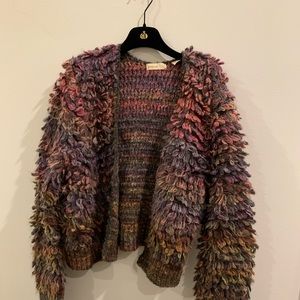 Anthropologie chunky knit open front sweater.